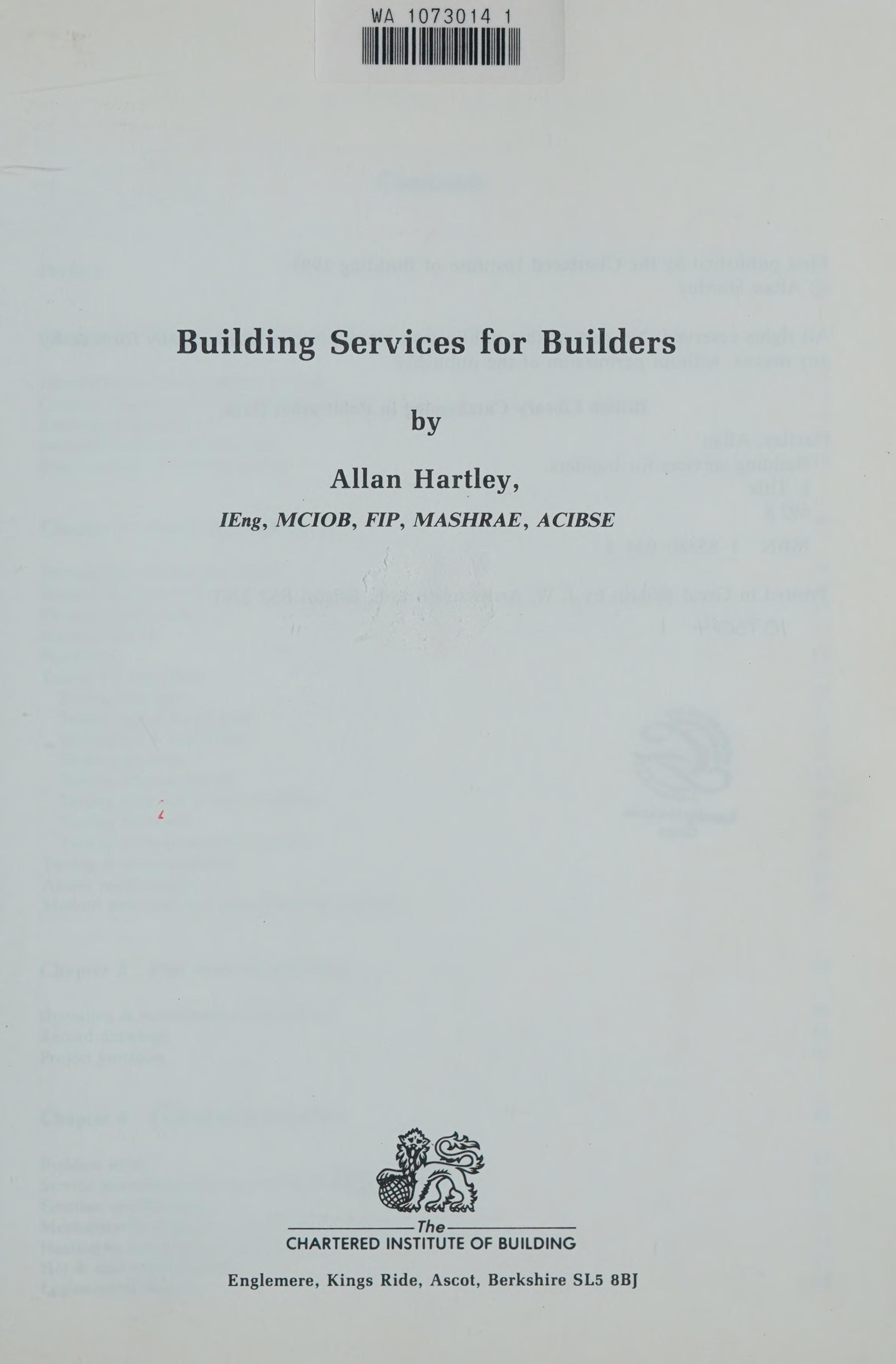 Building Services For Builders.