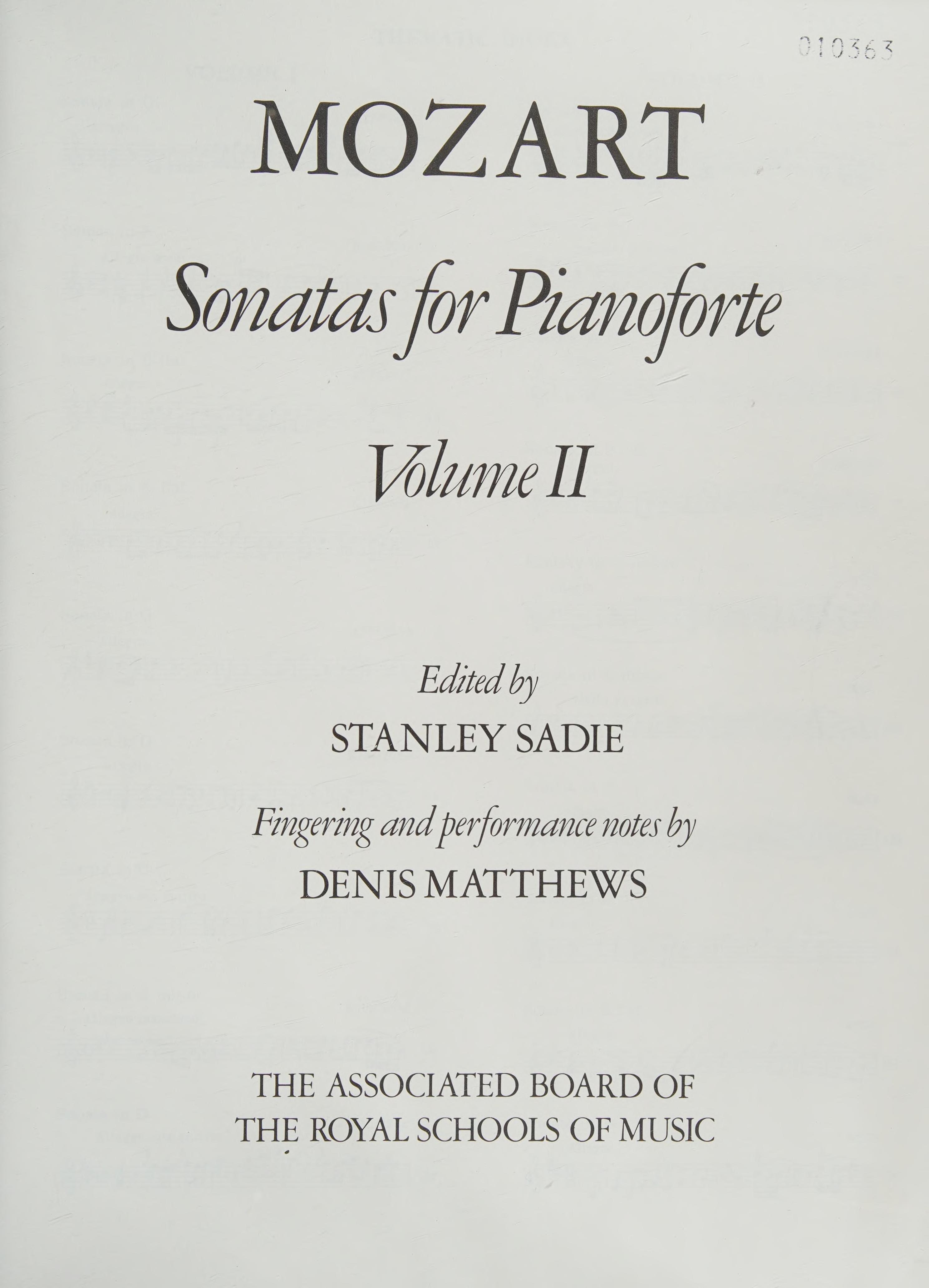 Mozart WA Sonatas Pf