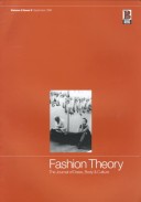 Fashion Theory The Journal Of Dress, Body & Culture Issue 3 September 1998