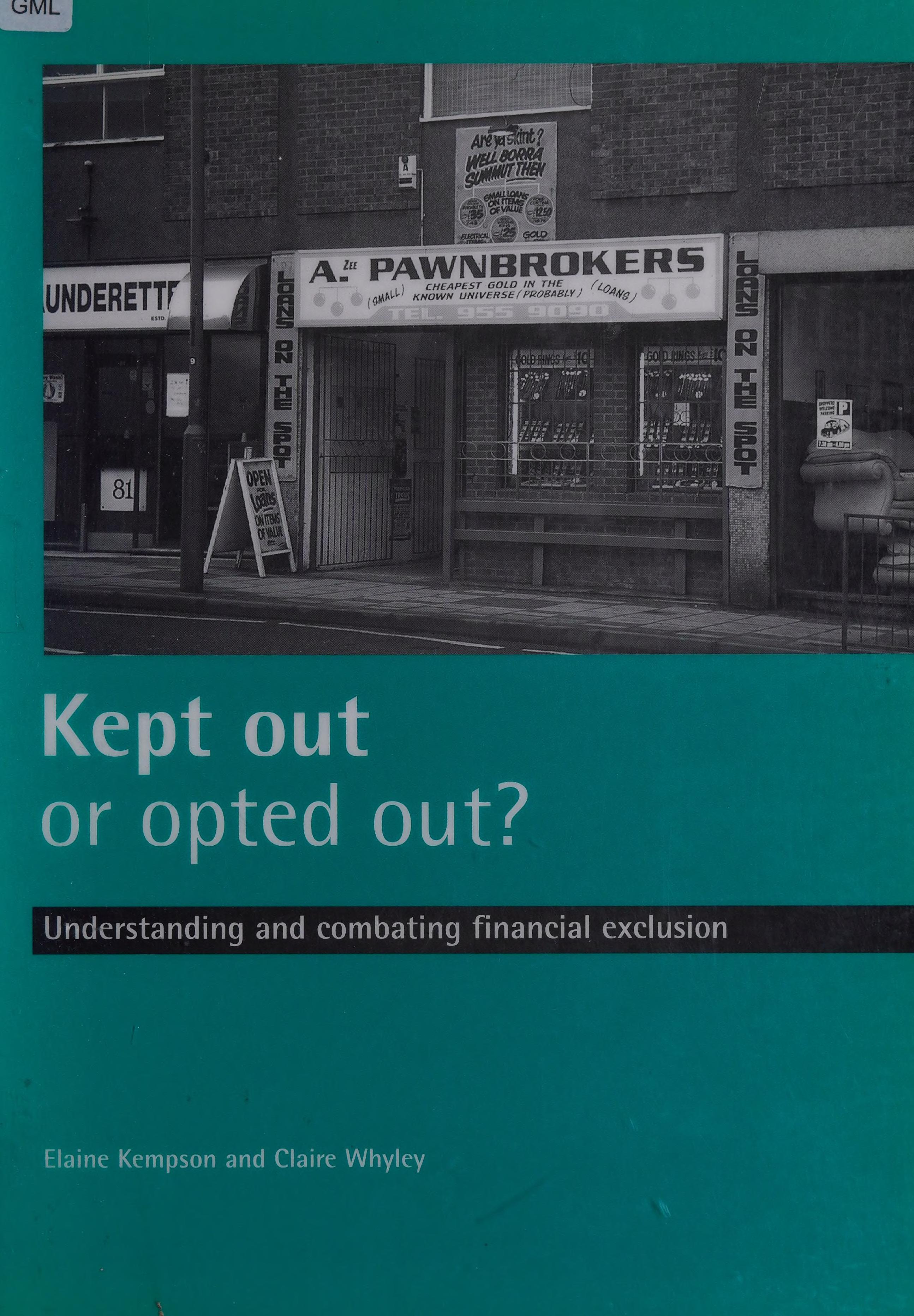 Kept out or opted out?