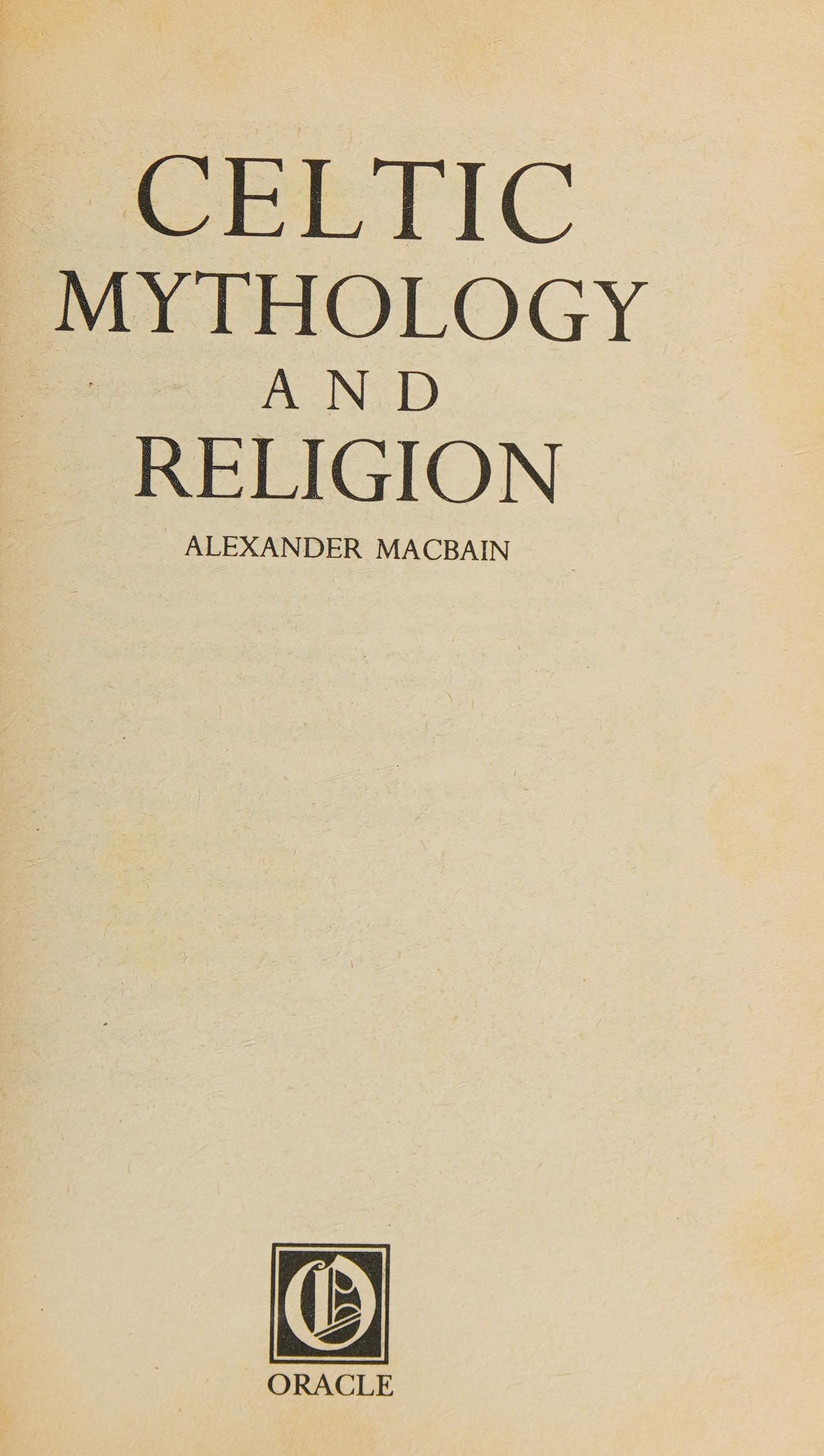 Celtic Mythology and Religion