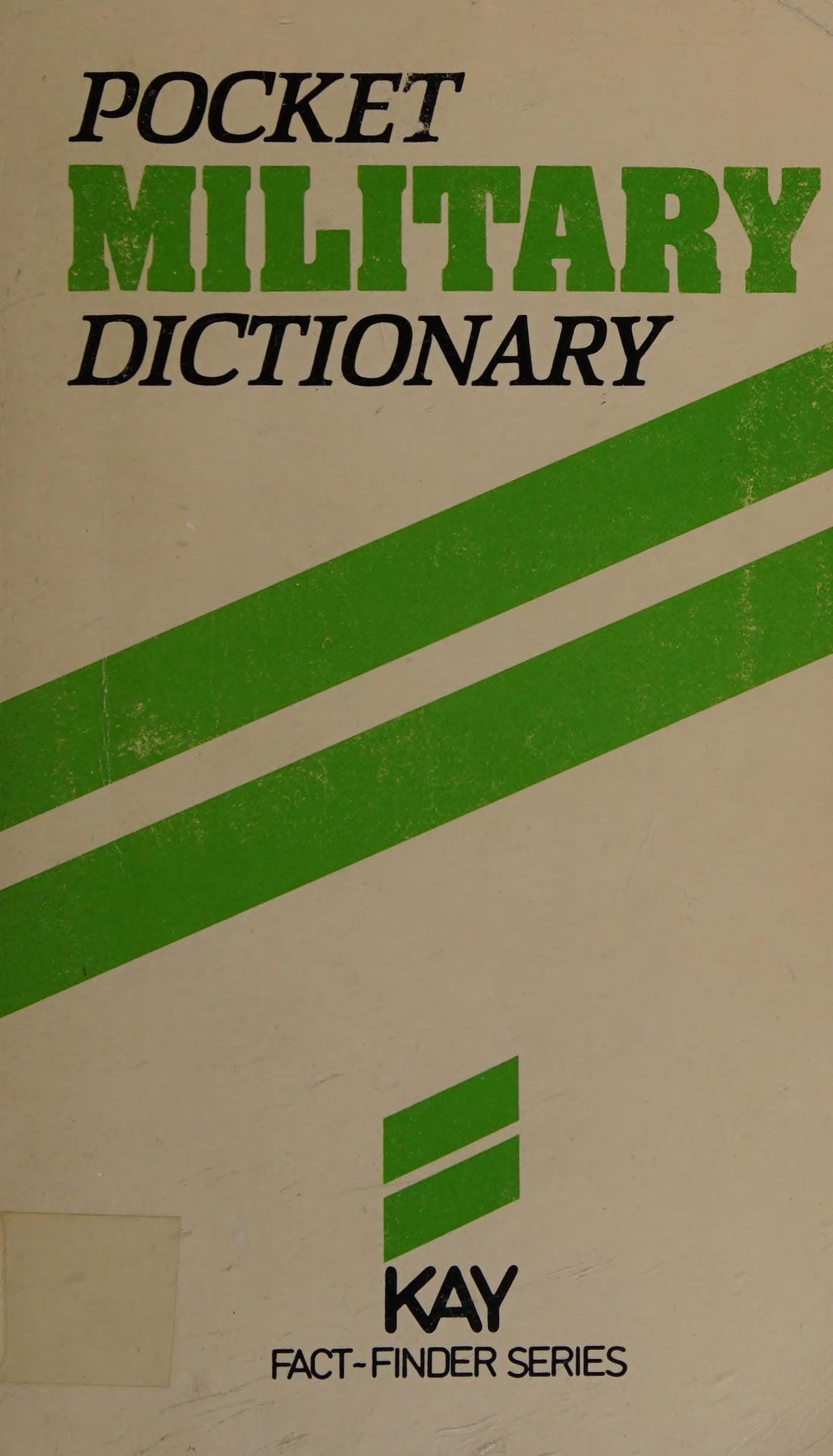 Pocket Military Dictionary