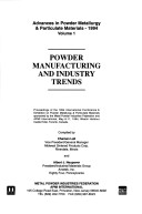 Advances In Powder Metallurgy And Particulate Materials 1994