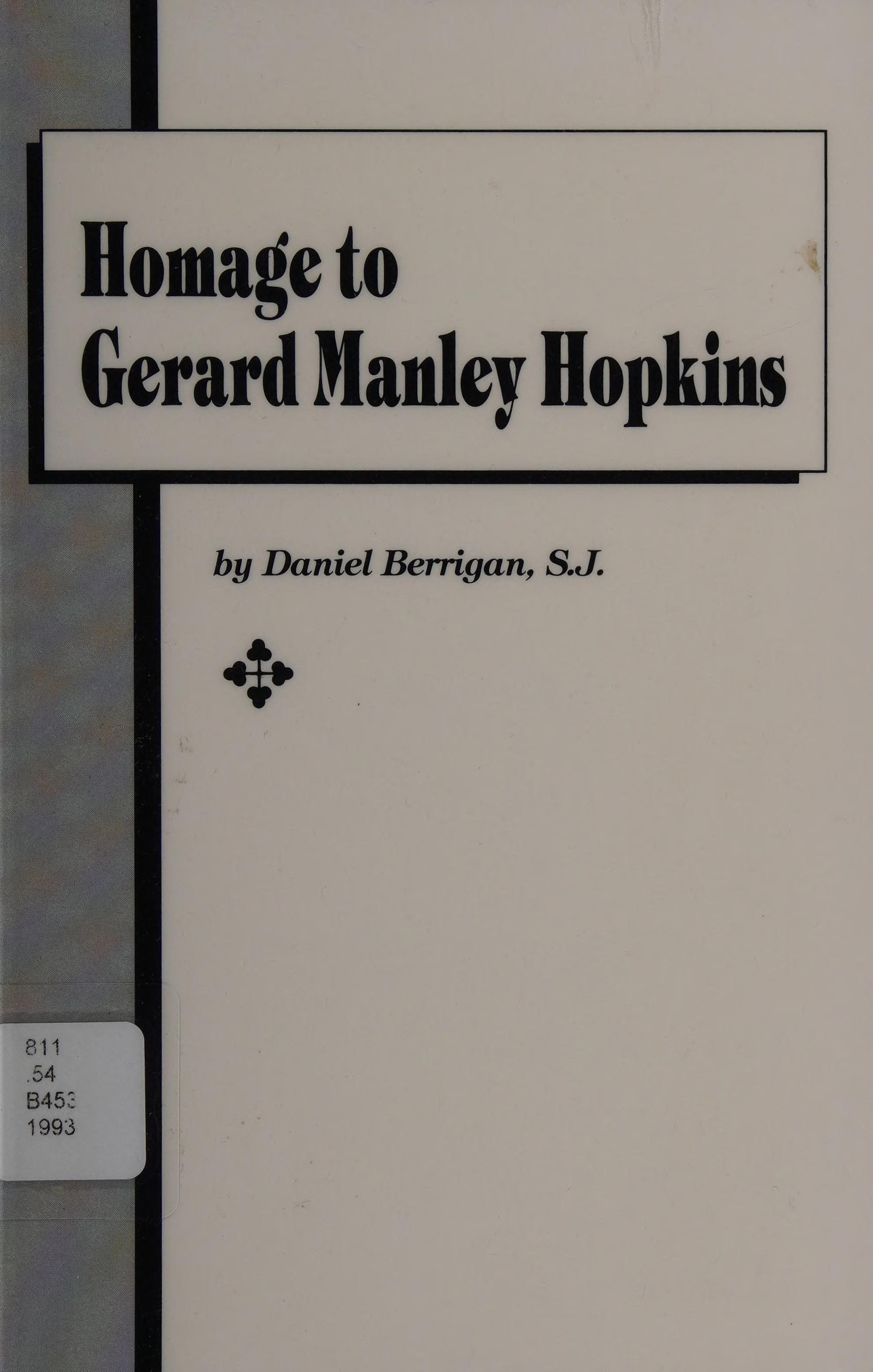 Homage to Gerard Manley Hopkins
