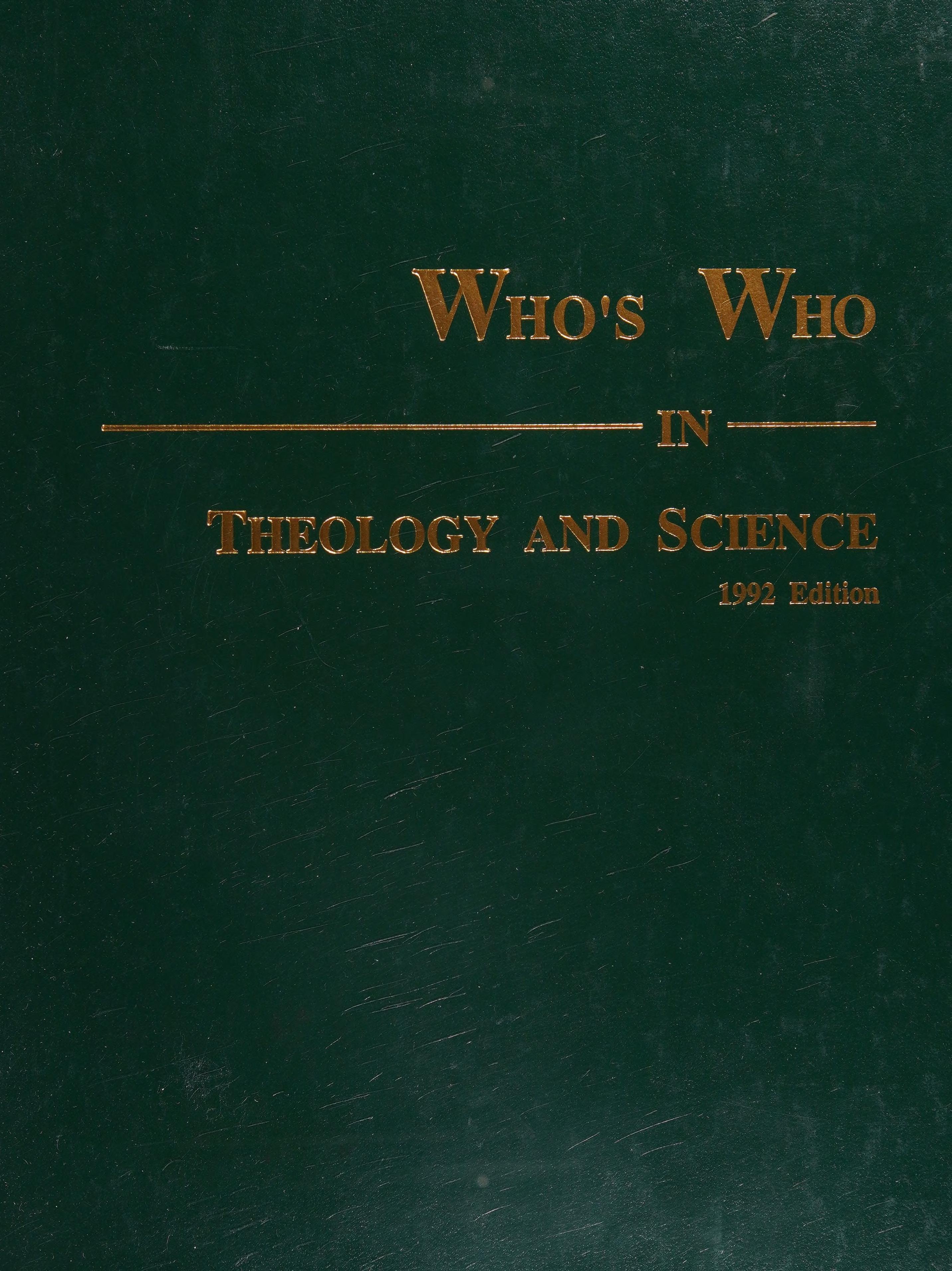Who's Who in Theology and Science 1992
