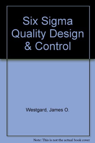 Six sigma quality design and control