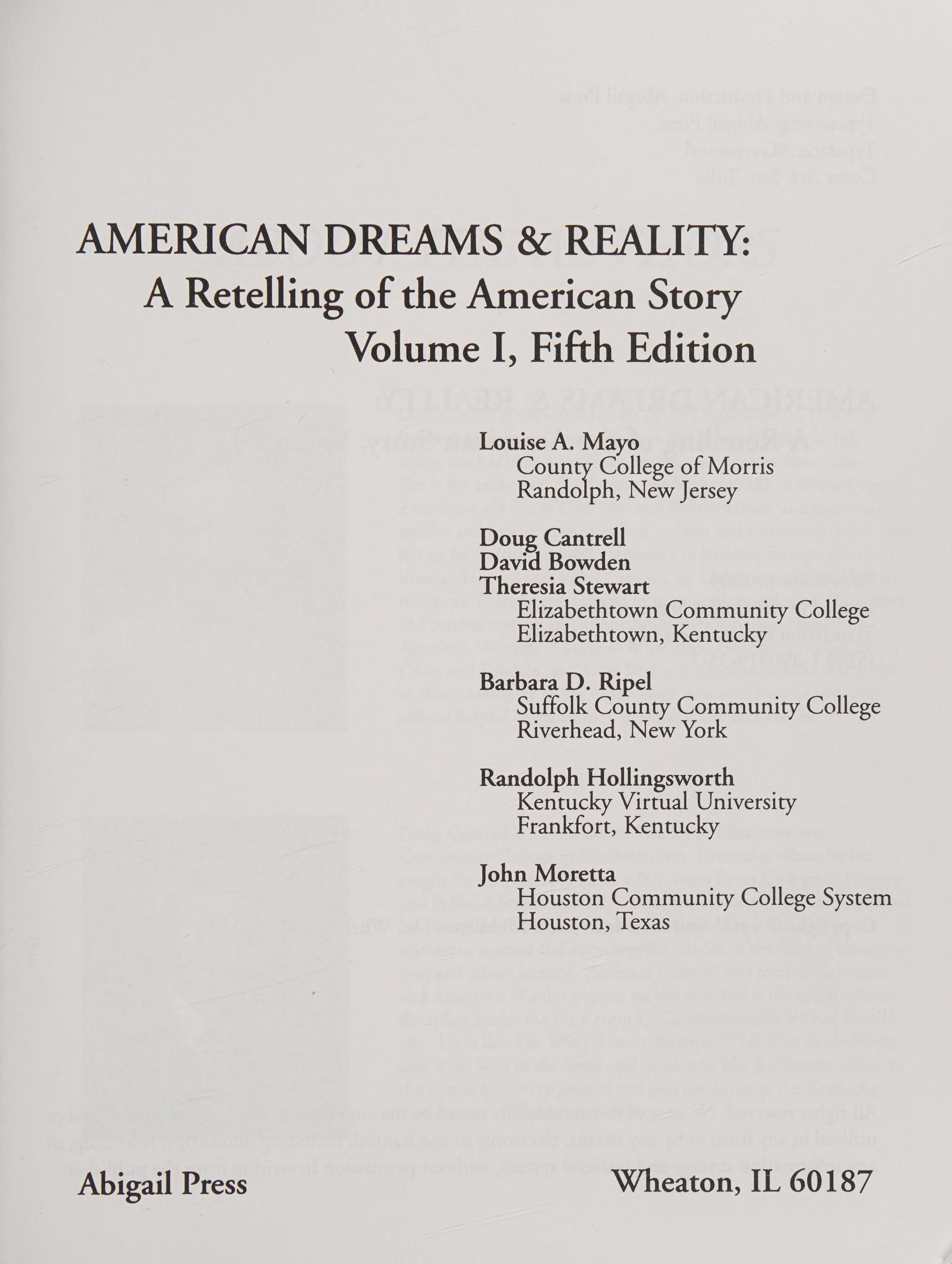 American Dreams Reality