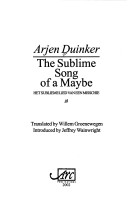 The Sublime Song of a Maybe (Visible Poets)