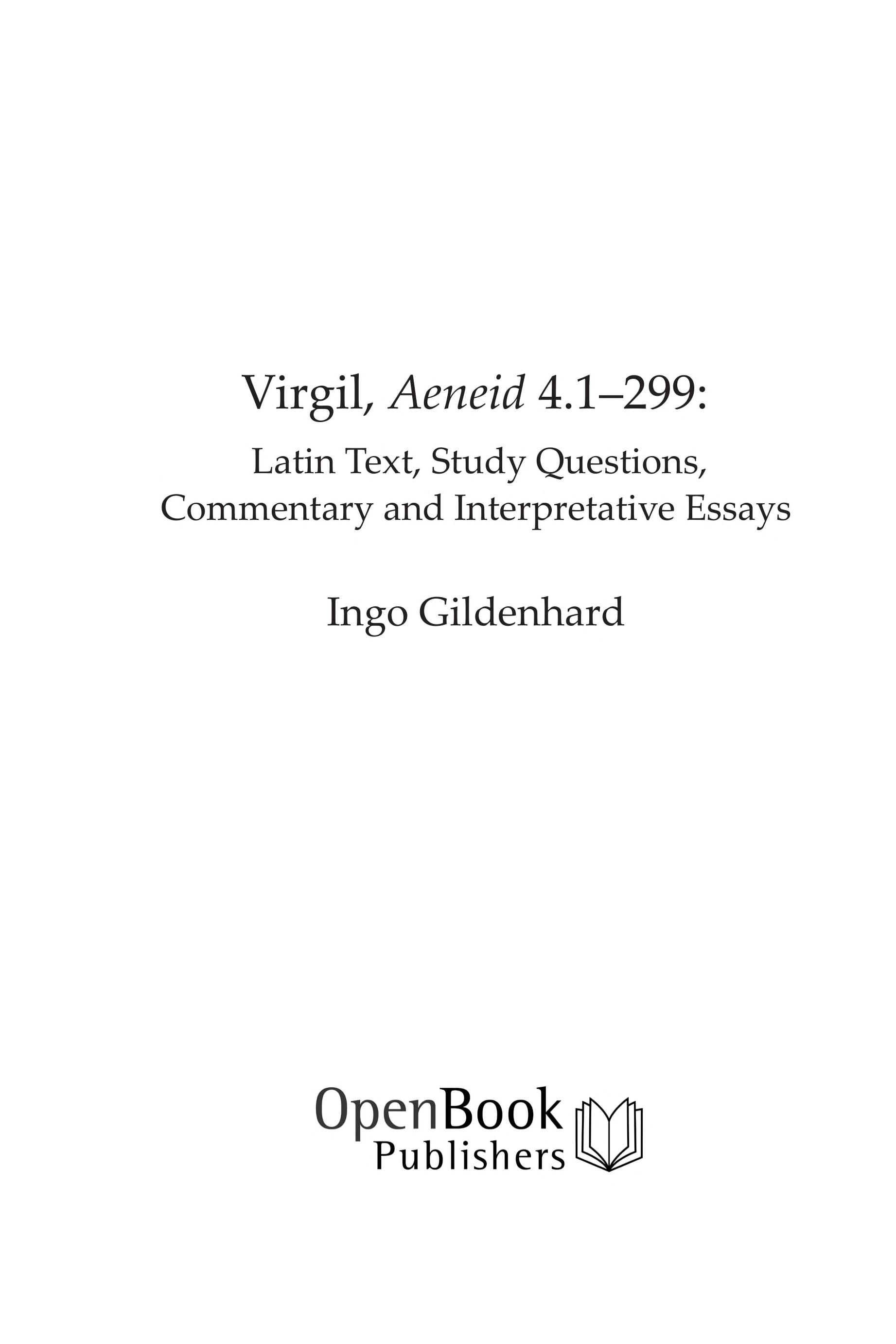Virgil, Aeneid, 4.1-299