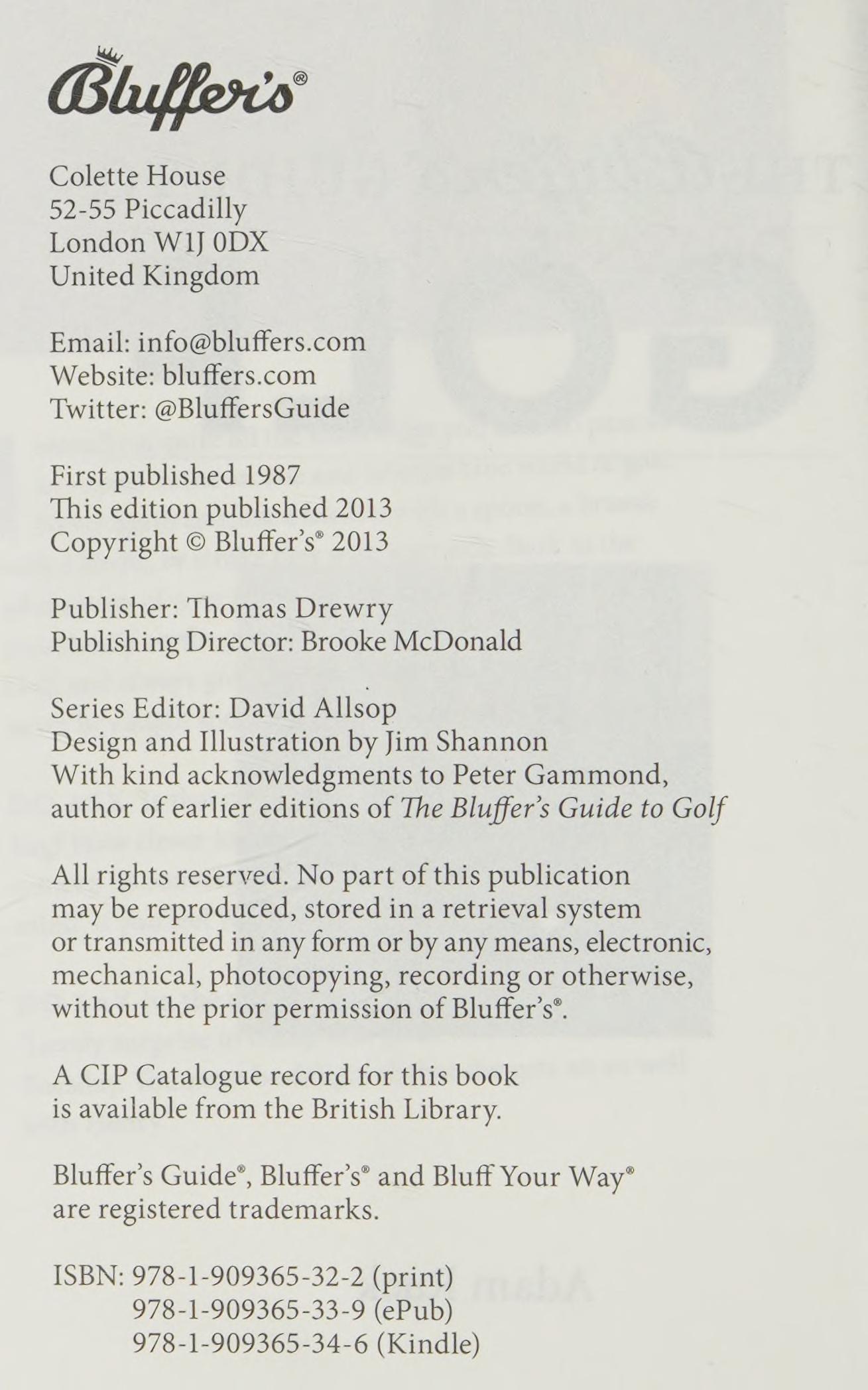 The Bluffer'S Guide To Golf