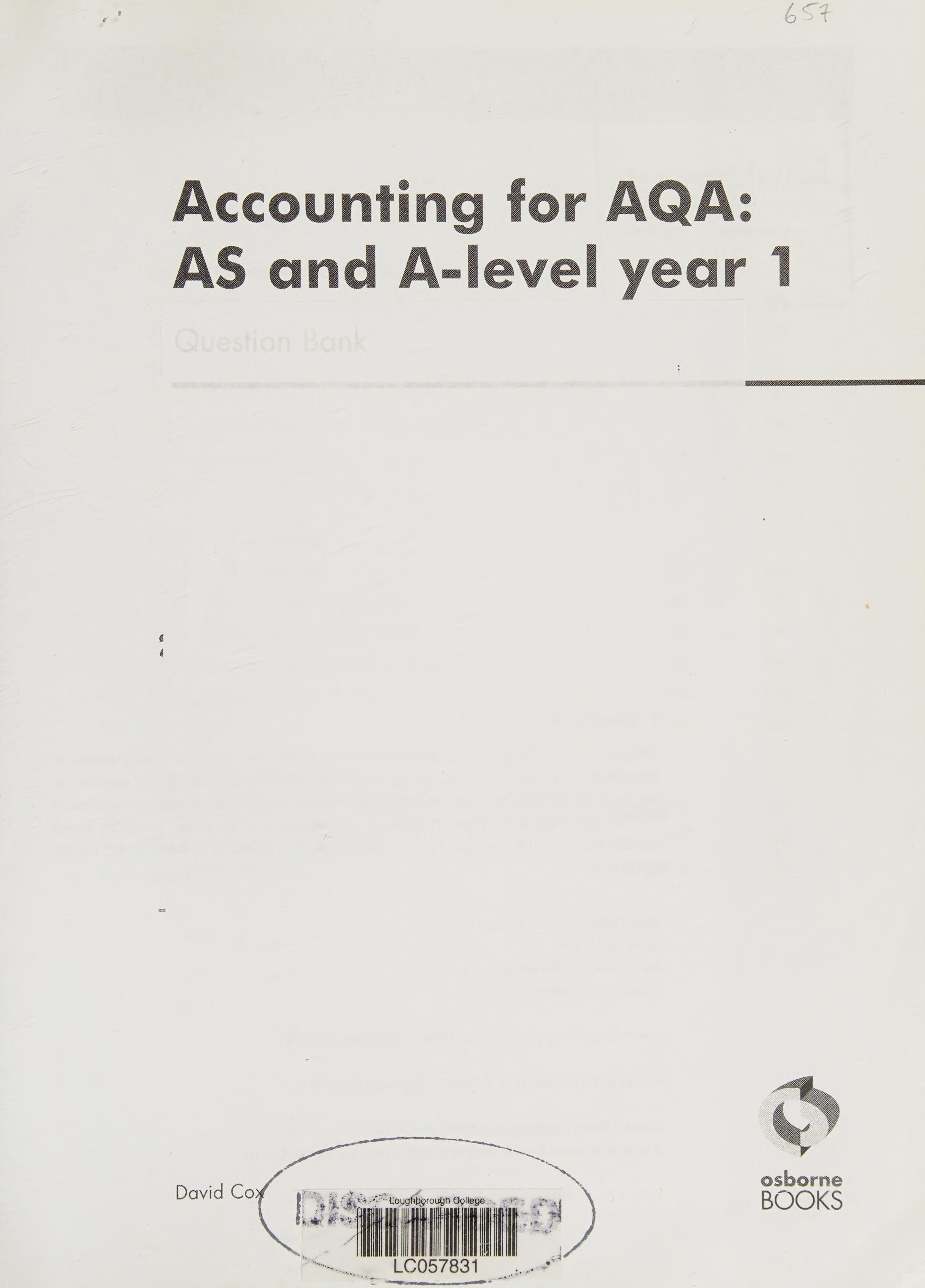 Accounting for AQA Question Bank