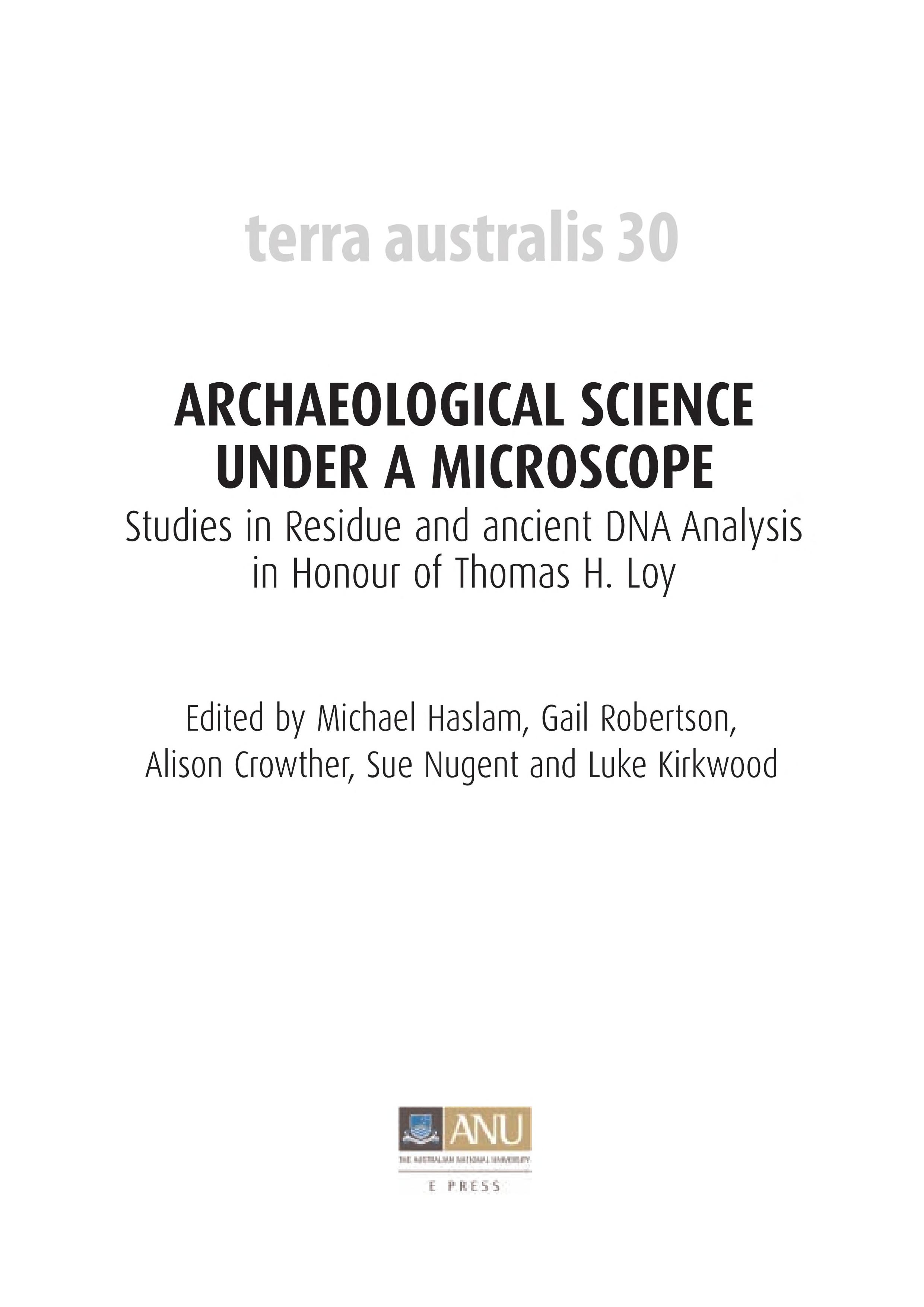 Archaeological science under a microscope
