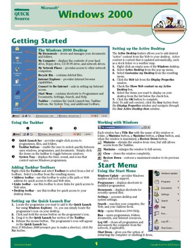 International English Windows 2000 Quick Source Guide