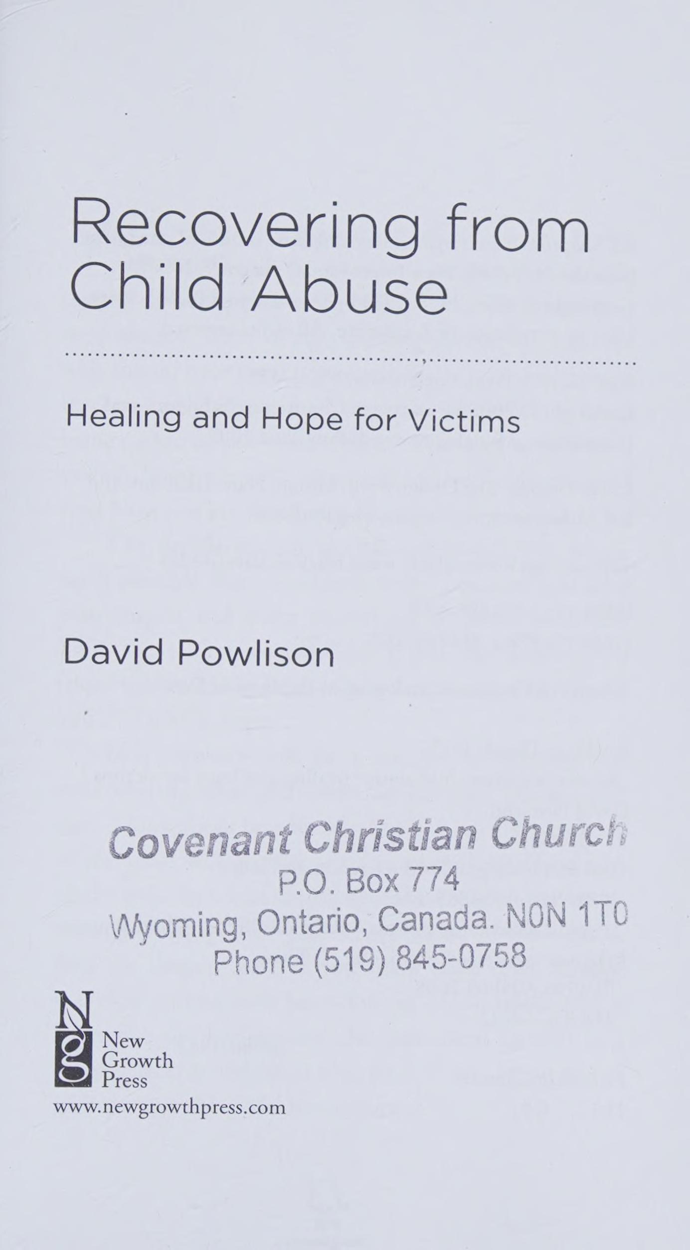 Recovering from child abuse