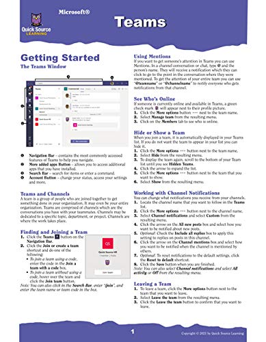 Microsoft Teams Quick Source Reference Guide