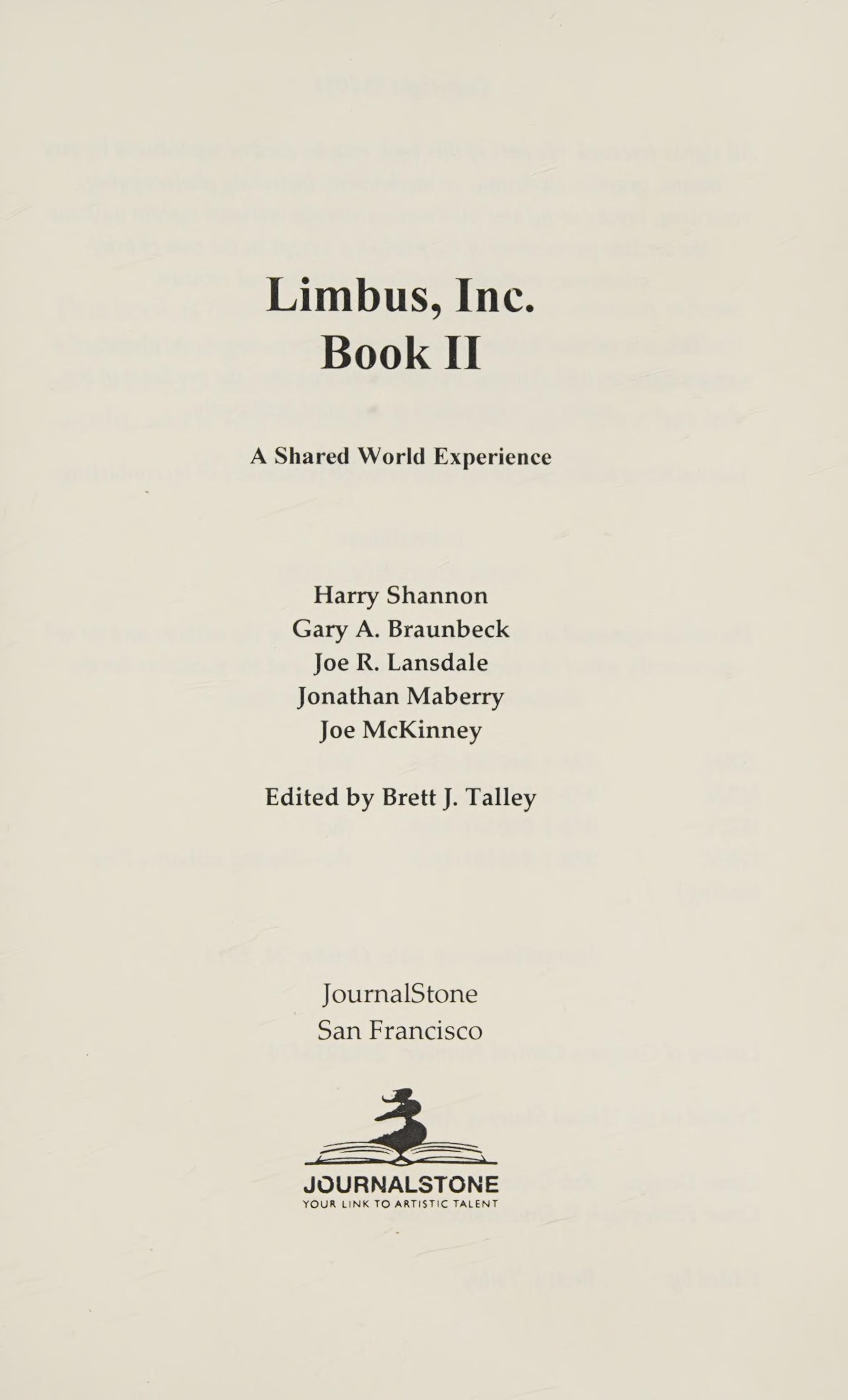 Limbus, Inc. - Book II