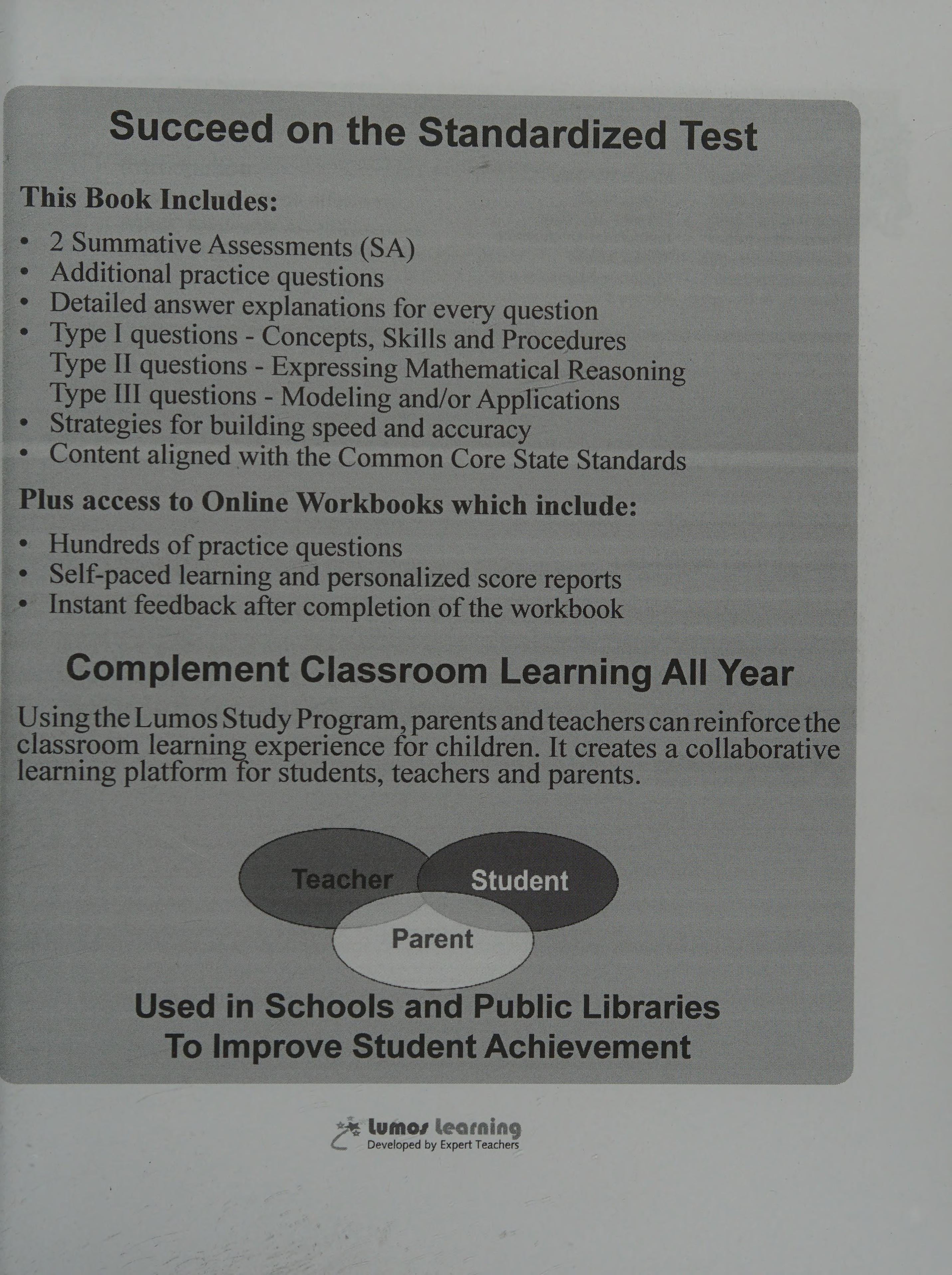 Common Core Assessments and Online Workbooks