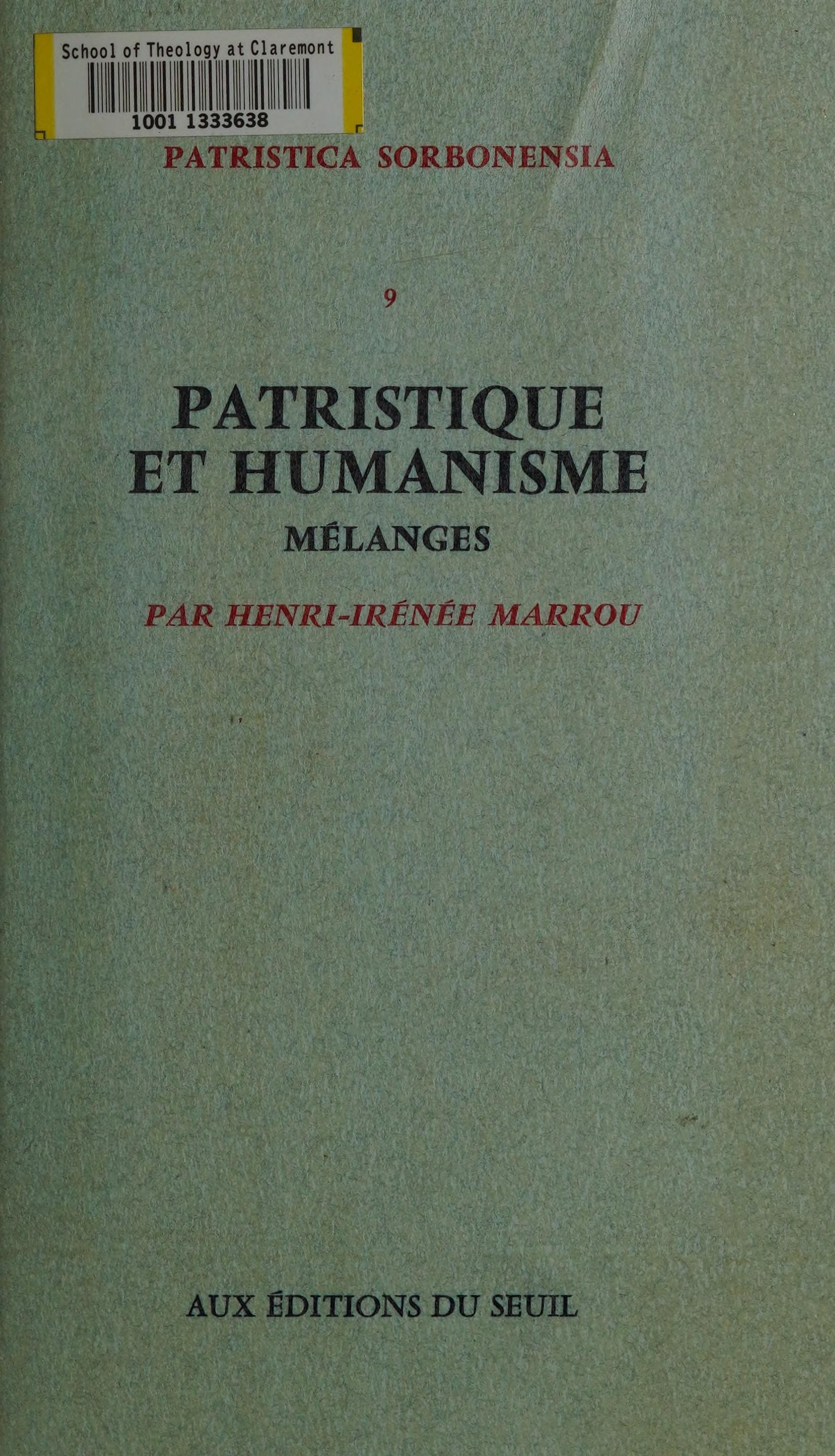 Patristique et humanisme
