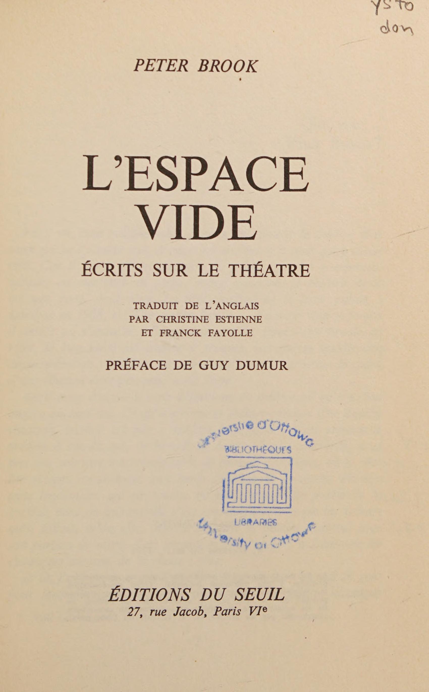 L'Espace Vide