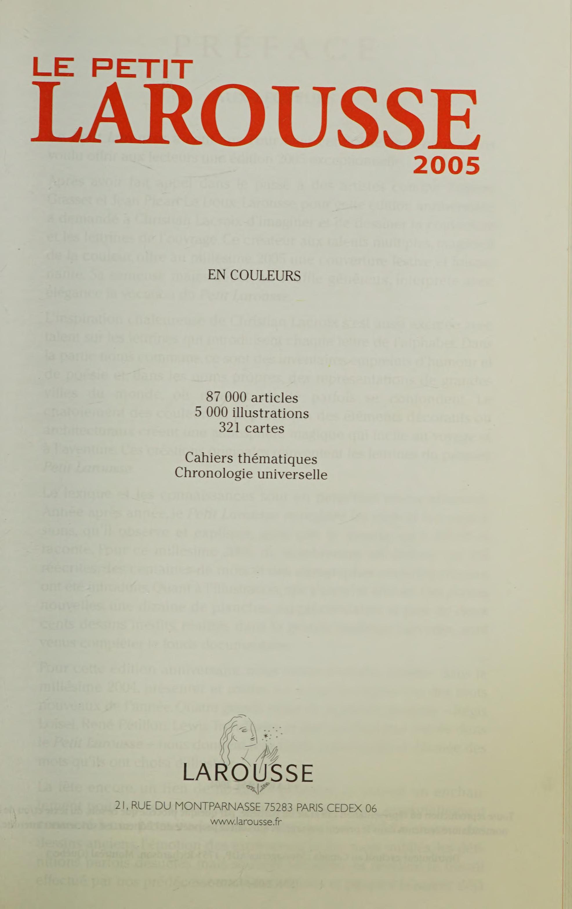 Le Petit Larousse Compact 2005