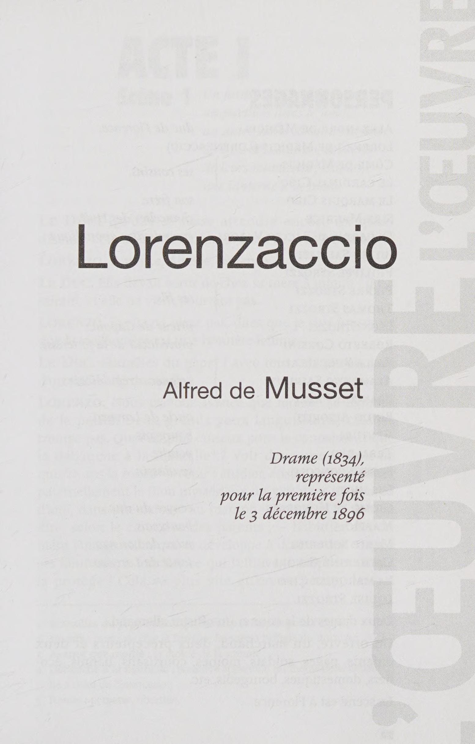 Lorenzaccio (in French) Classiques Larousse