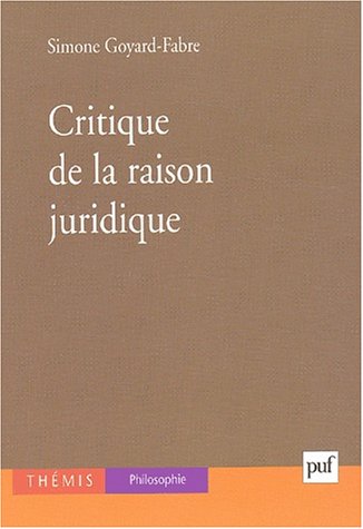 Critique de la raison juridique