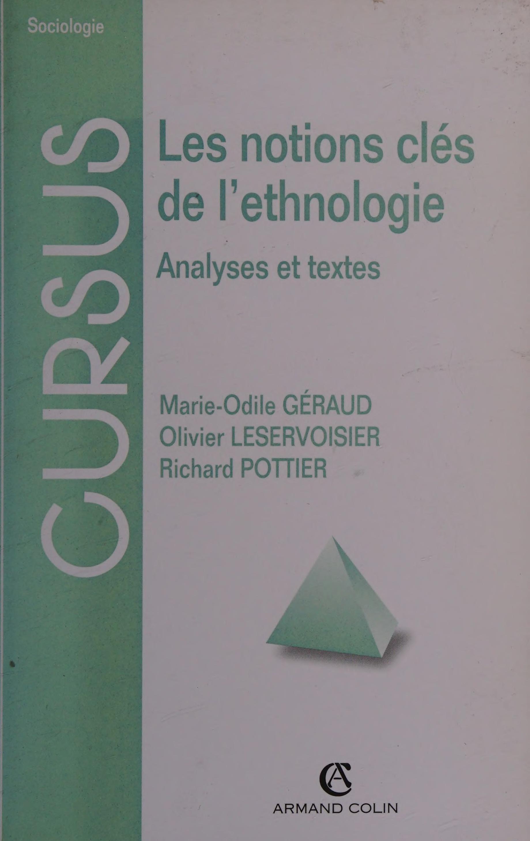Les notions cles de l ethnologie