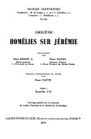 Homélies Sur Jérémie
