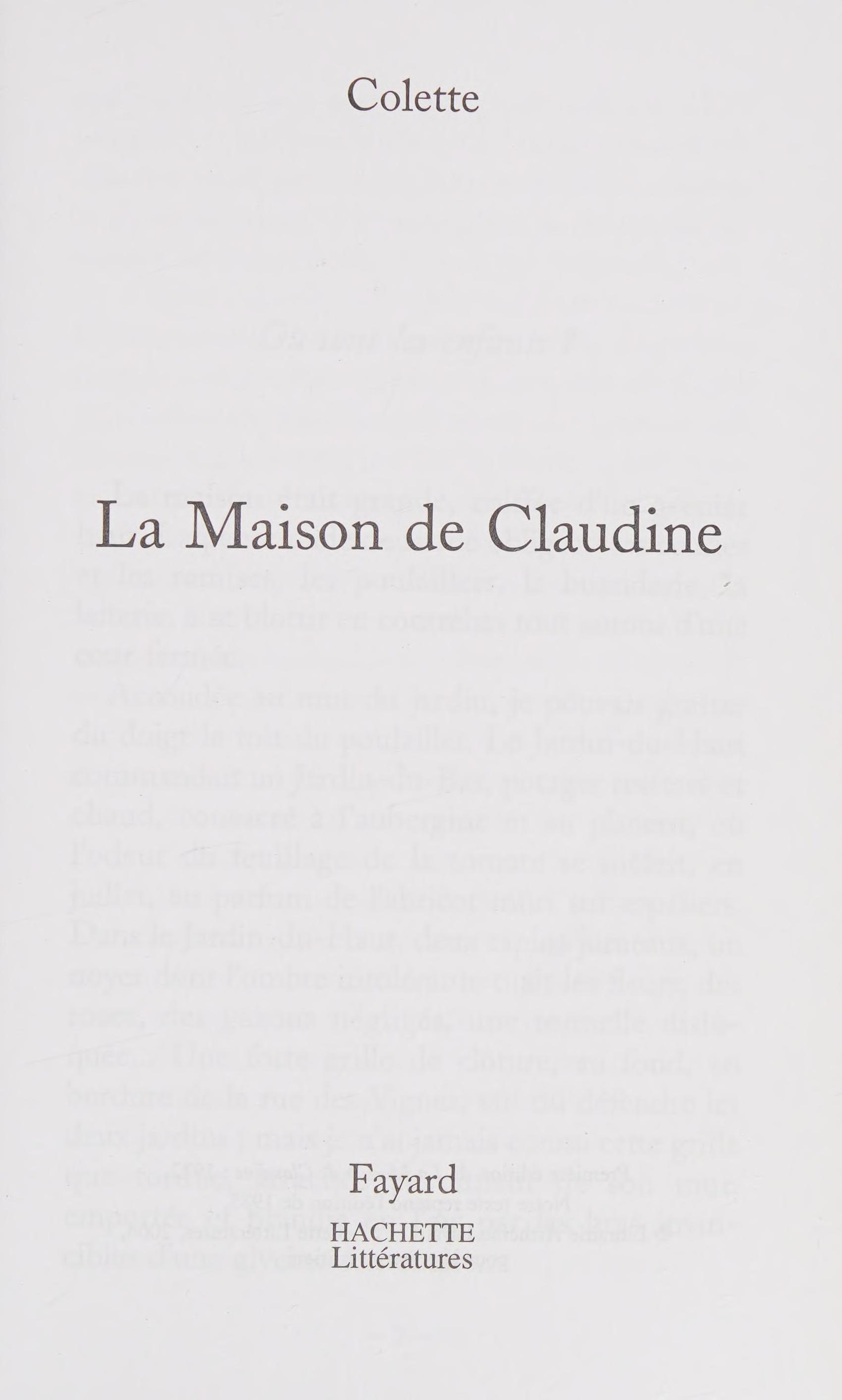 La Maison de Claudine