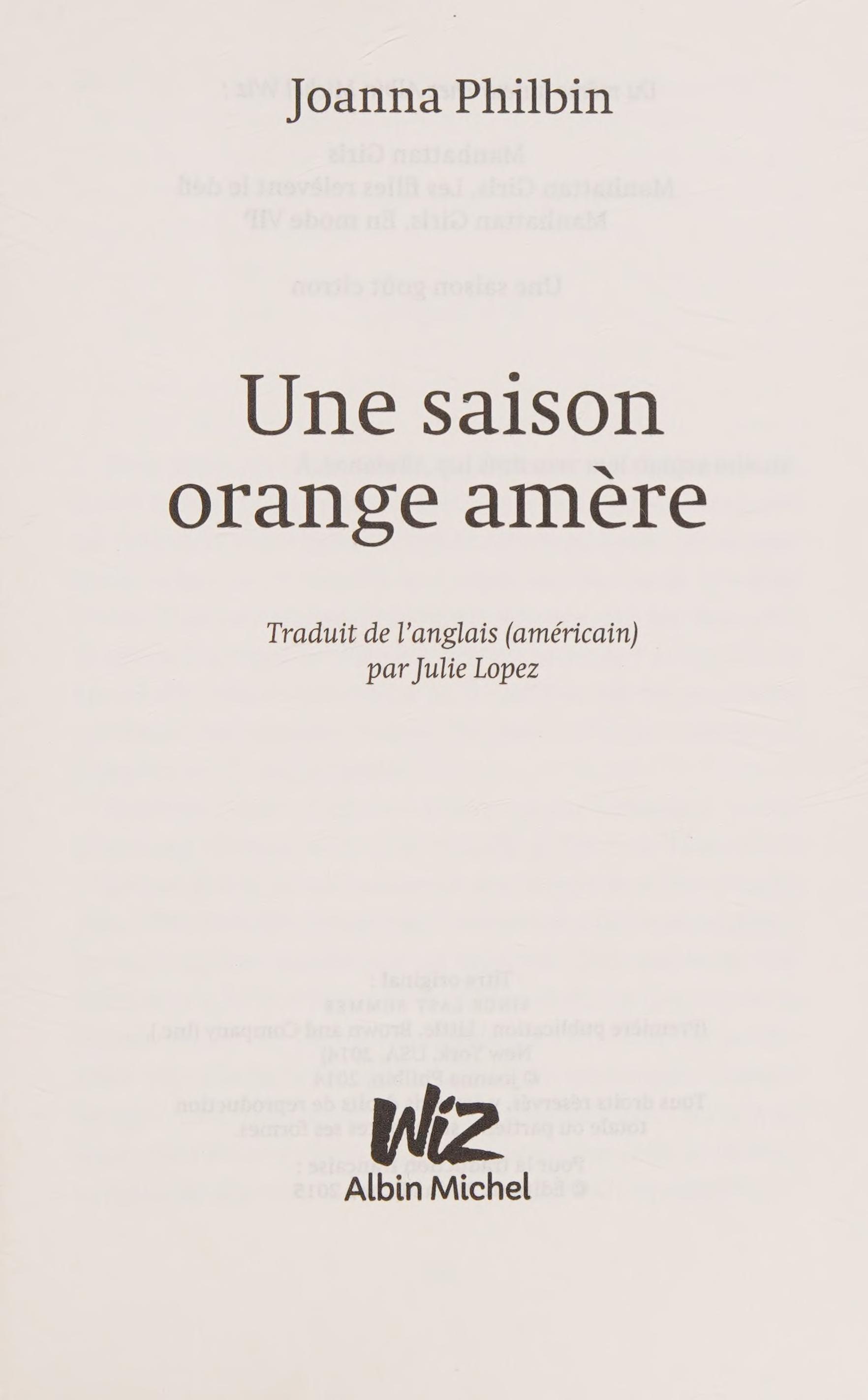 Une saison orange amere tome 2 French Edition
