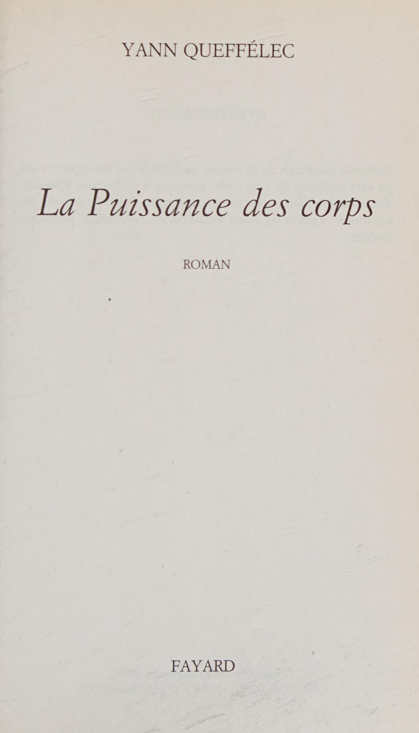 La Puissance des Corps