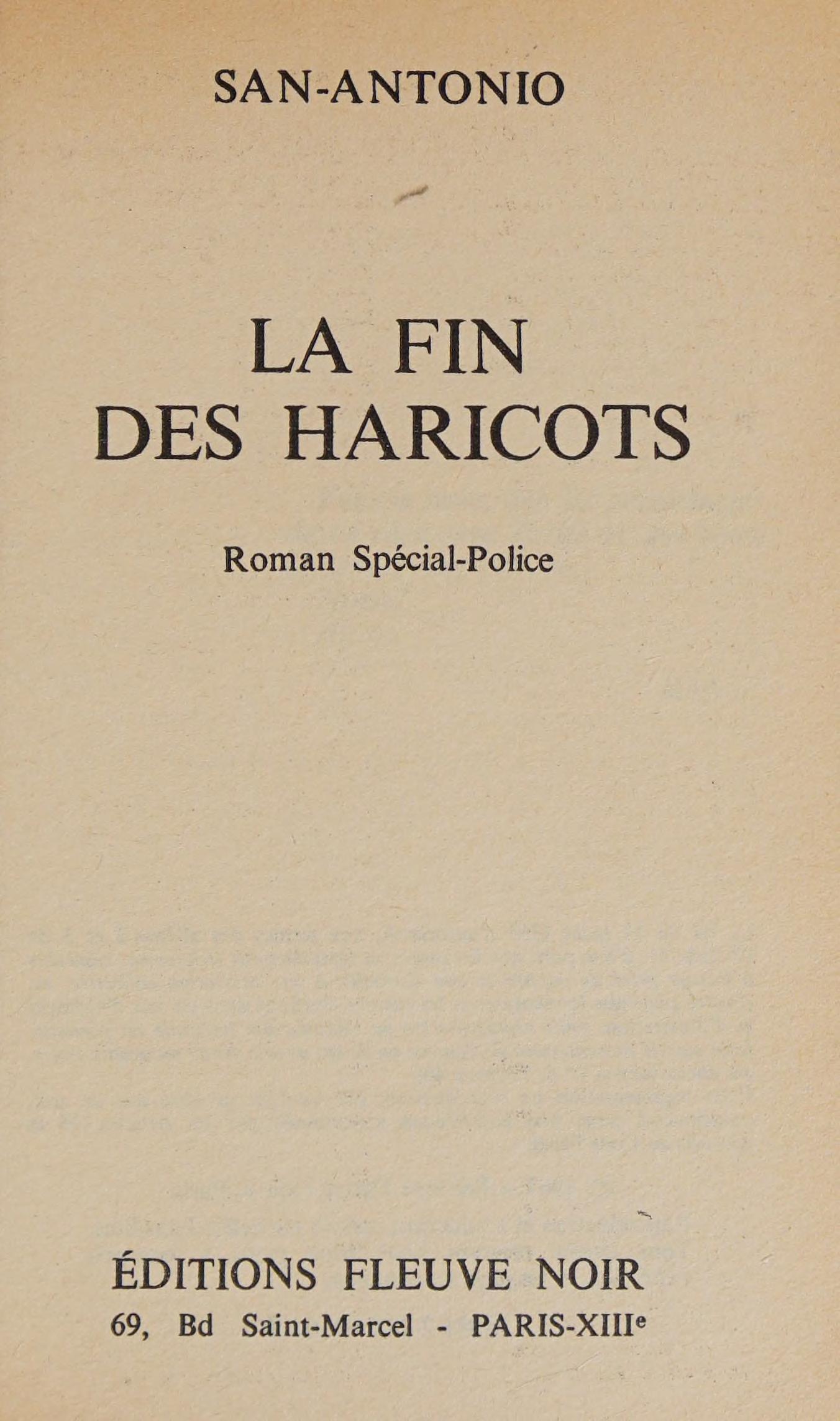 La Fin des Haricots