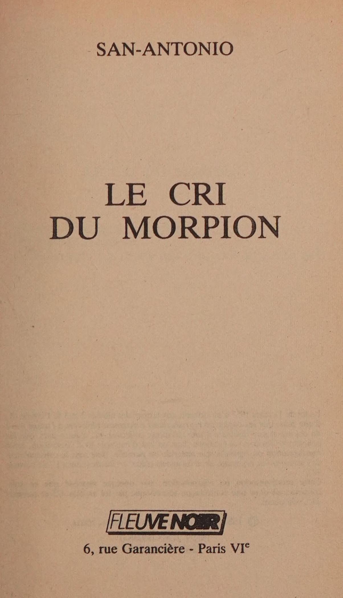 Le Cri du Morpion
