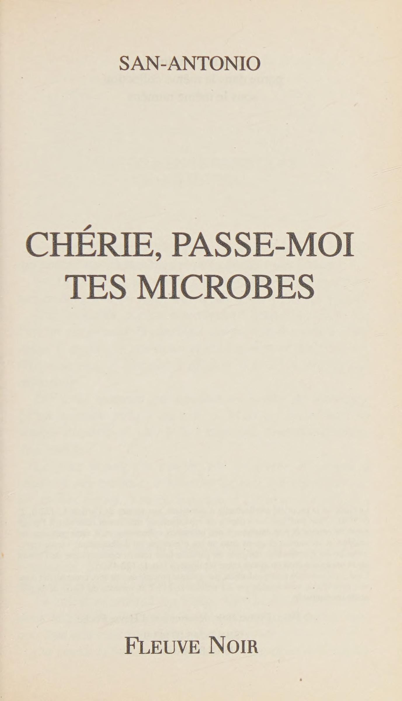 ChÃ©Rie, Passe-Moi Tes Microbes