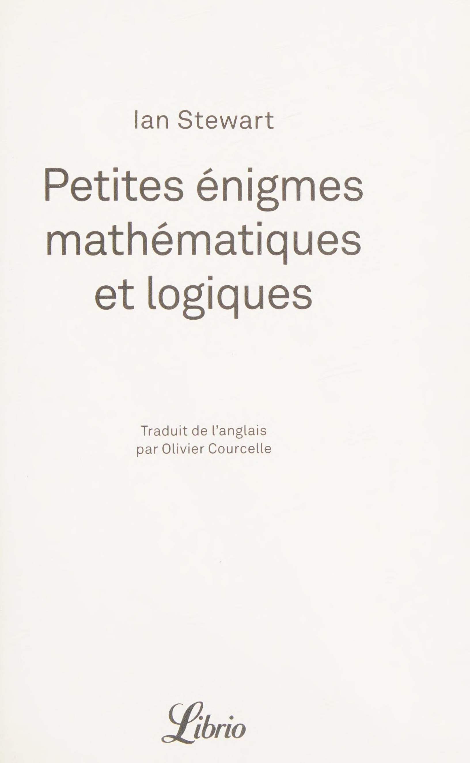 Petites Énigmes Mathématiques Et Logiques