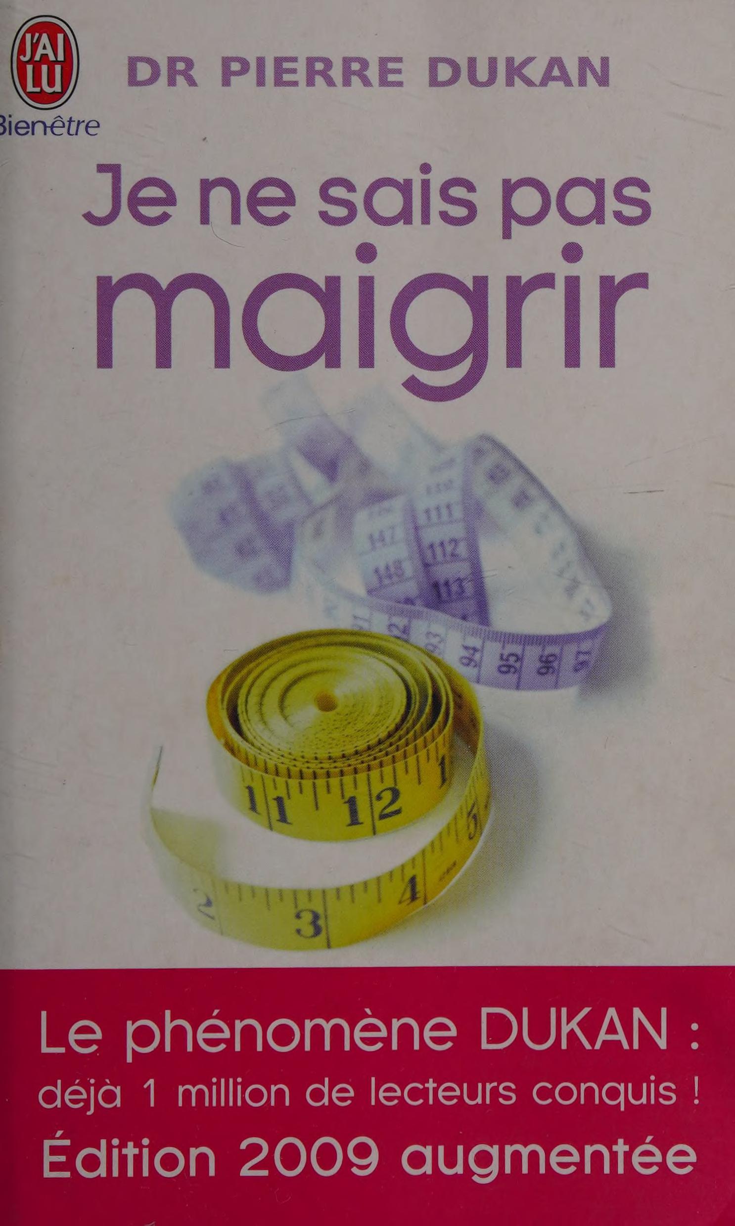 Je ne sais pas maigrir