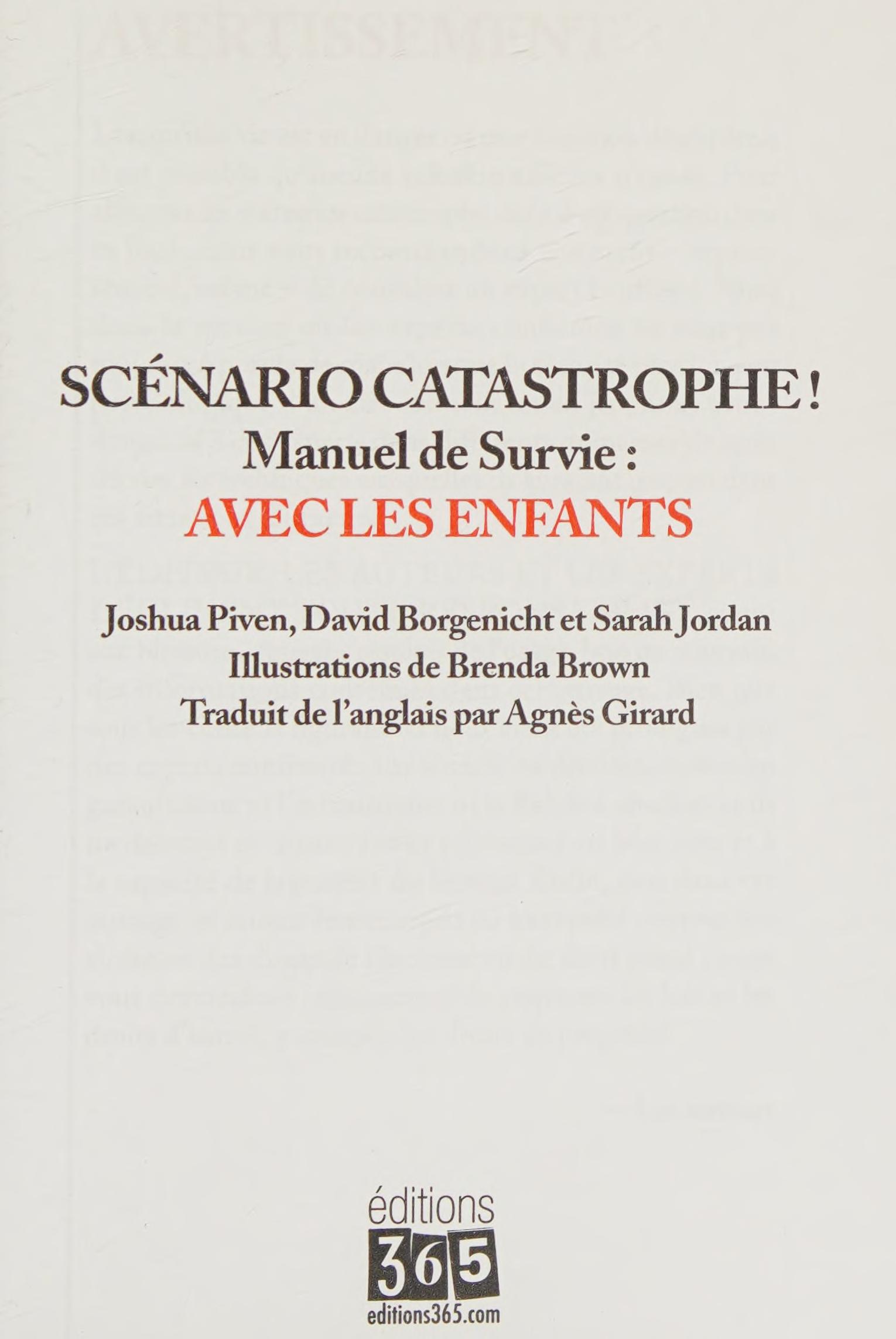 Scenario catastrophe manuel de survie