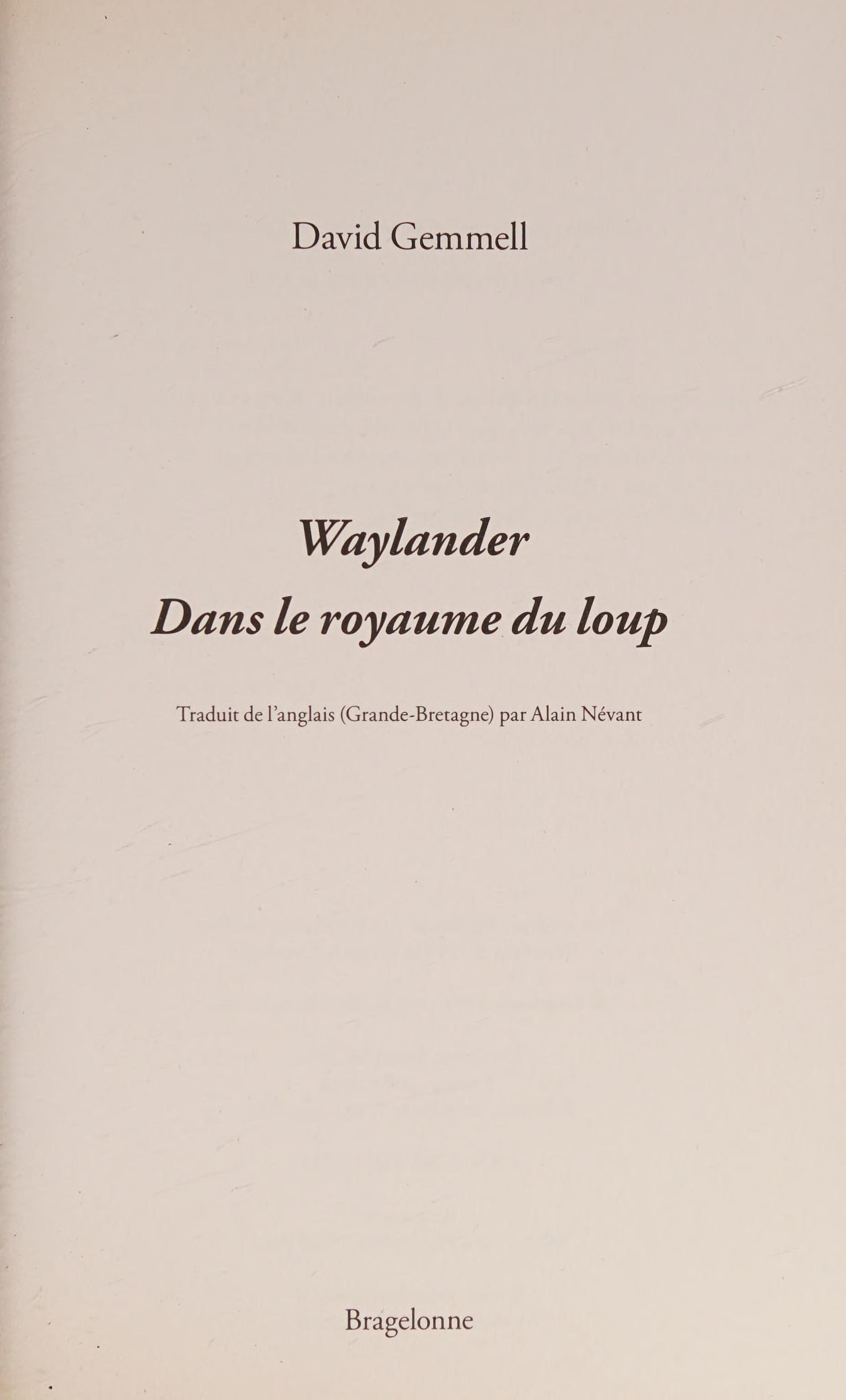 Waylander : Dans Le Royaume Du Loup