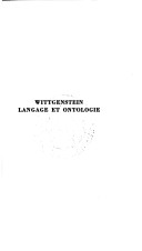 Langage Et Ontologie (Bibliotheque D'Histoire De La Philosophie) (French Edition)