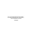J'Allais Oublier De Vous Dire... Suite Du Long Voyage D'Un Architecte