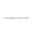 Ecole, population et societe en Algerie