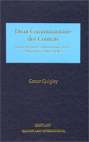 Droit Communautaire Des Contrats