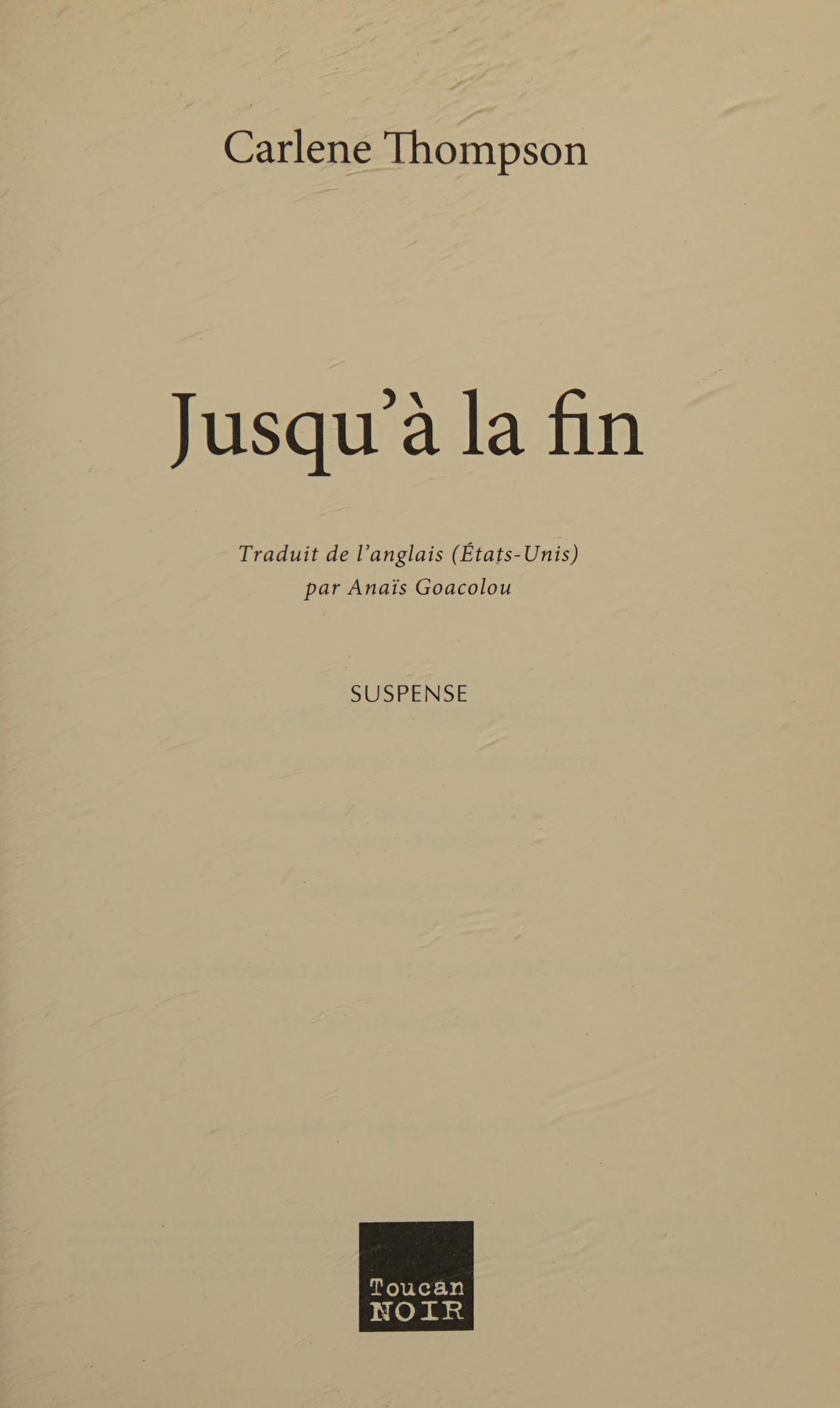 Jusqu'À la Fin