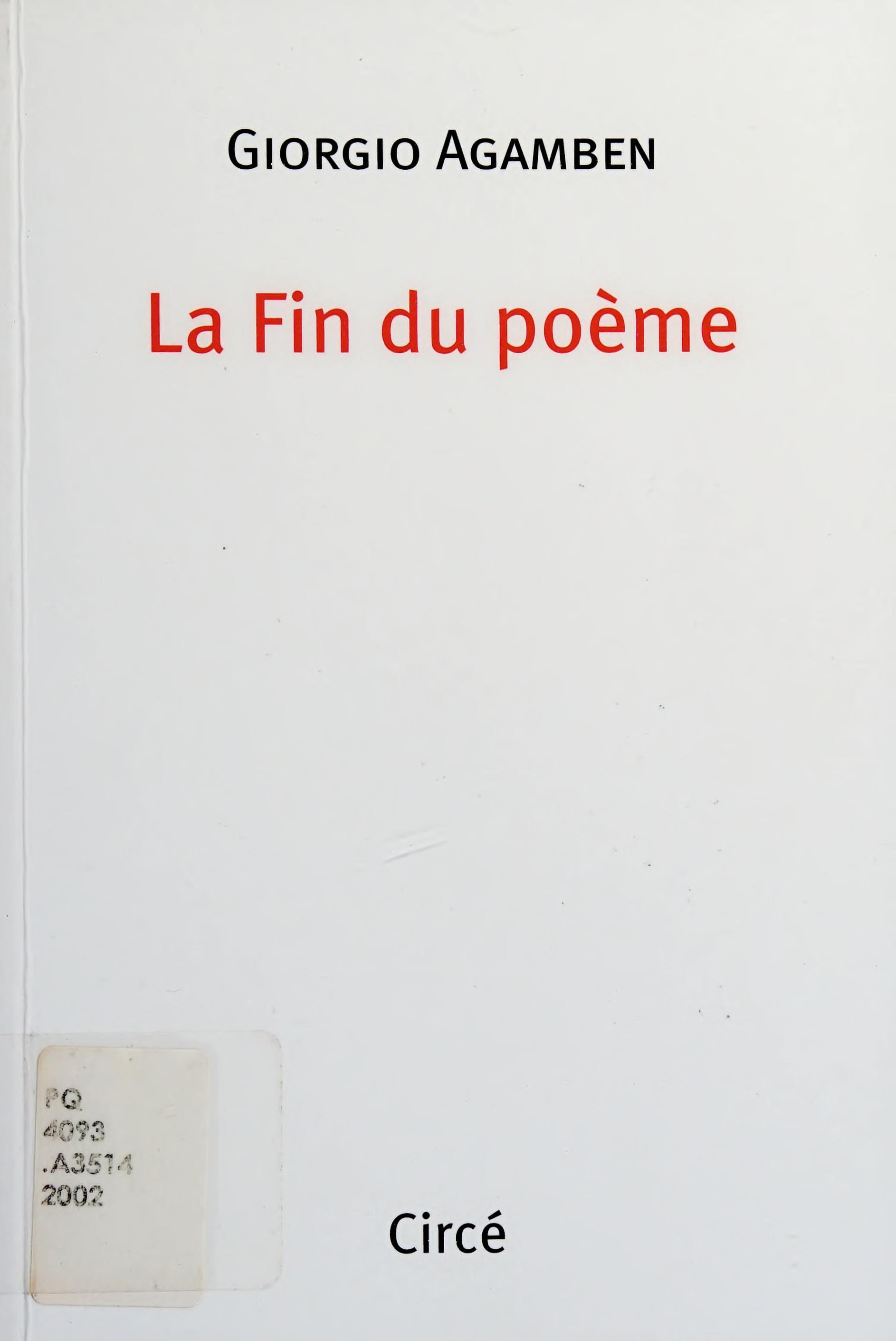 La fin du poeme