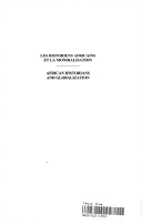 Les Historiens Africains Et La Mondialisation : African Historians And Globalization : Actes Du 3e Congrès International Des Historiens Africains