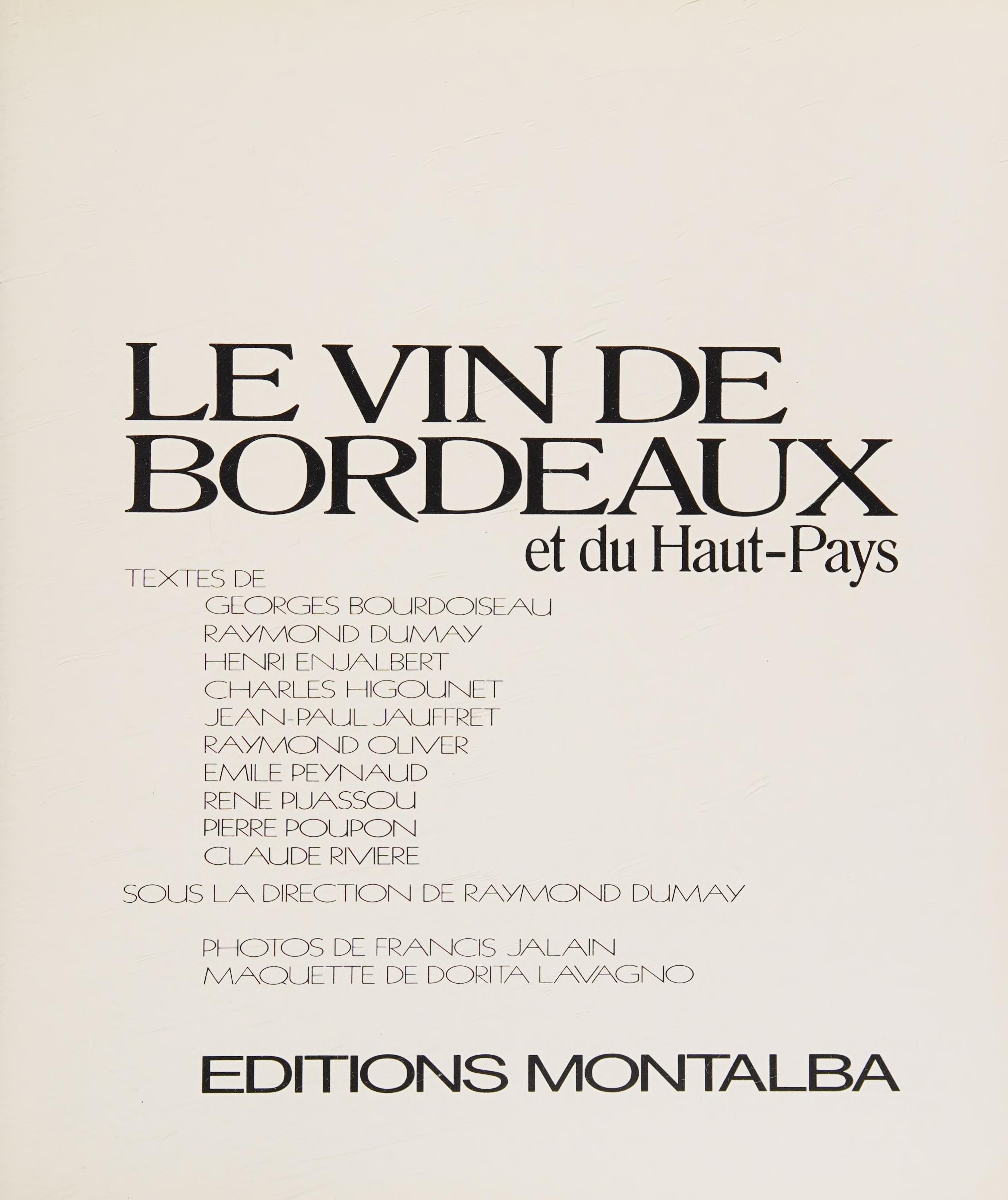 Le Vin De Bordeaux Et Du Haut-Pays