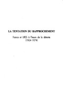 La Tentation du rapprochement