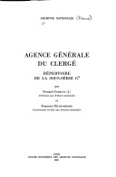 Agence Generale Clerge Repertoire S-S G8