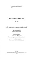 Fonds Persigny 44 Ap: Repertoire Numerique Detaille