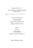 Le Policraticus de Jean de Salisbury, Traduit Par Denis Foulechat (1372), (Manuscrit No 24287 de la B.N.) Livre Iv